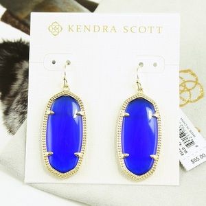 Kendra Scott Elle Earrings car's eye cobalt blue